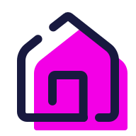 Cartoon icon of house